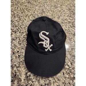 OC Sports Chicago White Sox Hat Youth Black MLB Baseball Cap Adjustable Logo